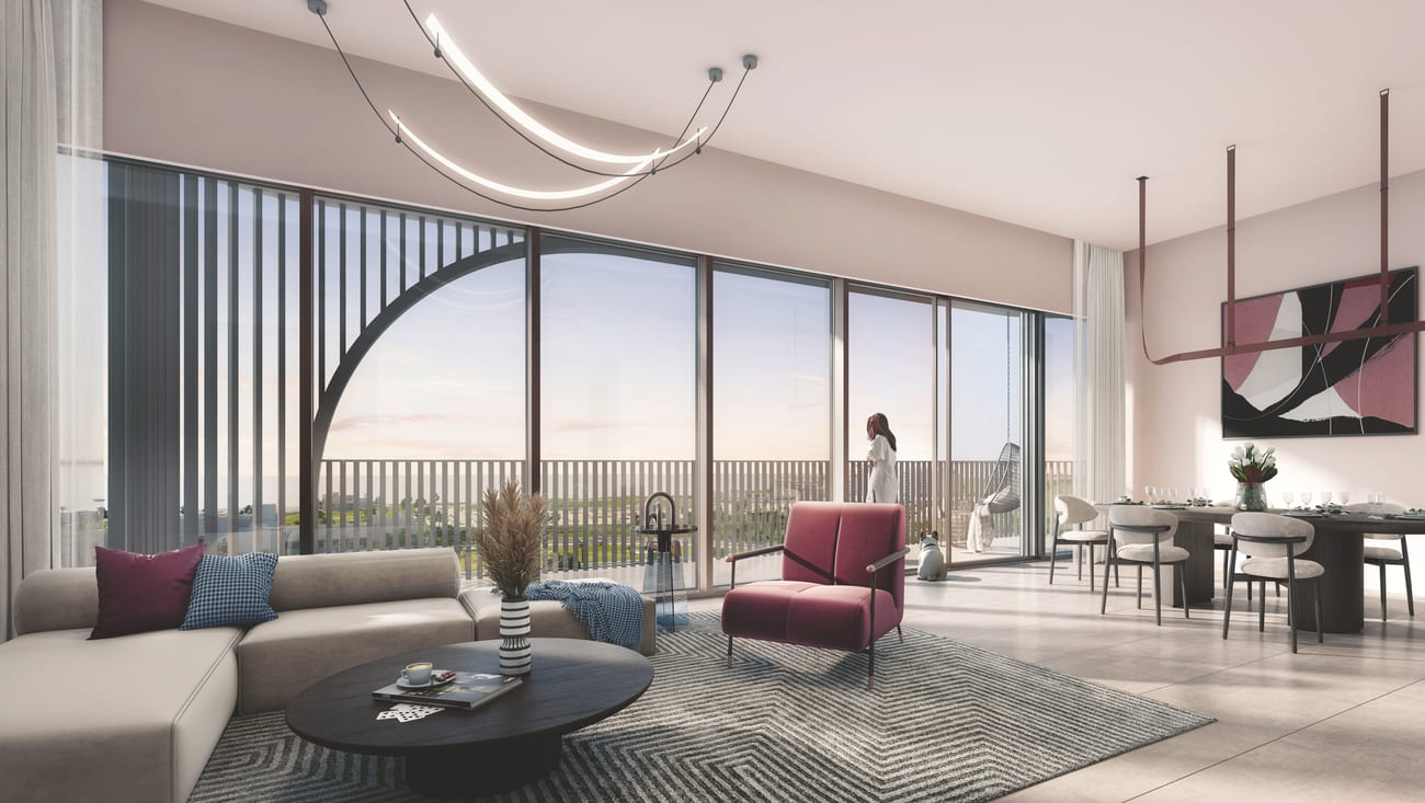 Nouran Living modern living room interior Abu Dhabi
